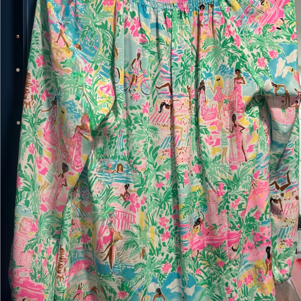 Lilly Pulitzer beautiful  Elsa top in let's get together print. NWT size small - Picture 5 of 5